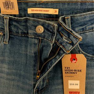 New Levi's 721 High-Rise Skinny Jeans (Hypersoft)